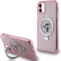 Karl Lagerfeld Klhmn61hmrskcp Iphone 11xr 6.1 Ring Stand Karl&choupettte Telefondeksel