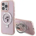 Karl Lagerfeld Klhmp15xhmrskcp Iphone 15 Pro Max 6.7 Ring Stand Karl&choupettte Telefondeksel