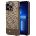 GUESS 4G Stripe iPhone 14 Pro Max Hybrid-deksel - Brun