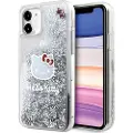 Sourcing Hello Kitty Hkhcn61likhet Iphone 11xr 6.1 Srebrny Liquid Charms Kitty Head Telefondeksel