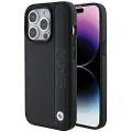 BMW Bmhcp15l22rdpk Iphone 15 Pro 6.1 Leather Textu&stripe Telefondeksel