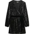 Superdry Sequin Velvet Langarmet Kort Kjole