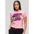 Superdry Neon Motor Graphic Fitted Kortarmet T-skjorte