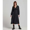 Superdry Lace Trim Lang Ermet Midi-kjole