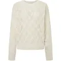 Pepe Jeans for woman. PL702201 Hedra jumper white (L), Casual, Cotton, Sustainable