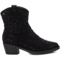 Xti for woman. 14311601-NEGRO Ankle boots 143116 black (39), 3 to 5 cm, Suede, Zip, Casual