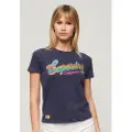 Superdry Cali Sticker Fitted Kortarmet T-skjorte