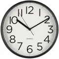 24hShop Veggklokke Tiempo 30 cm med lydløs mekanisme - Svart