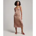 Superdry Satin Cami Slip Ermeløs Midikjole