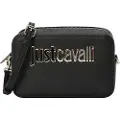 Just cavalli for woman. 77RA4BB8_ZS766 B Metal Lettering bag black (OSFA), Casual, Polyester