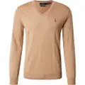 Ralph Lauren for man. 710946142009 Slim fit beige washable wool jumper (M), Casual