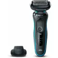 Braun Series 5 51-M1200s, Barberingsmaskin, Sort, Blå, AutoSense, Knapper, Batteri, Lithium-Ion (Li-Ion)