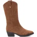 Xti for woman. 14339302-CAMEL Boots 143393 brown (36), Leather, 3 to 5 cm, Zip, Casual