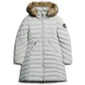 Superdry for woman. W5011789A Fuji Coat Medium grey (S), Casual, Recycled Polister, Sustainable
