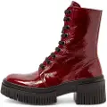 Art for woman. 113751167003_008 Leather Boots 1375 York burgundy (40), 3 to 5 cm, Laces, Zip, Casual