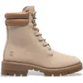 Timberland for woman. TB0A2D7NEN71 Cortina Valley light beige waterproof mid-calf leather boots with laces (35.5 W), Flat, Casual