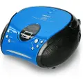 Lenco SCD-24, Digitalt, FM, Spiller, CD, LCD, Sort, Blå