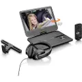Lenco DVP-1010, Bærbar DVD-spiller, Konvertibel, Sort, CD, DVD, NTSC, PAL, 25,4 cm (10)