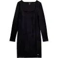 G-Star for woman. D25040-D422-6484 Velvet slim dress black (M), Casual, Cotton, Long sleeve