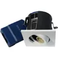 SOLAR PLUS BLUE-DL 66 G2 87x87/H66mm, firk., kipbar, skrue fastgørelse, 5 pol. tilslutning, GU10 (leveres uden), Hvid STANDARD
