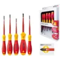 Wiha slimFix LAUS / 1000V skruetrækkersæt 5 dele – 1x Torx 10, 1xPZ1, 1x PZ2, 1xLK3,5, 1x LK4,0