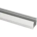 SOLAR PLUS Aluminiumprofil Art High 2m, anodiseret høj U-profil til belysning inde og ude, Max kølingseffekt 23 W/m PROFESSIONEL