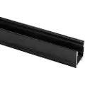 SOLAR PLUS Aluminiumprofil Art High 2m, sortlakeret høj U-profil til belysning inde og ude, Max kølingseffekt 23 W/m PROFESSIONEL