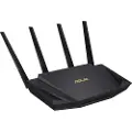 Asus RT-AX58U - - trådløs ruter - 4-portssvitsj - 1GbE - Wi-Fi 6 - Dobbeltbånd