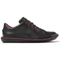 Camper for man. 18648-074 Beetle leather shoes black (43), Flat, 1 to 3 cm, Laces, Casual