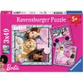 Ravensburger Puslespill Barbie 3x49 brikker,