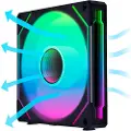 Lian Li UNI FAN SL-INF 140 ARGB PWM-vifte med omvendt blad - 140 mm, svart