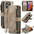 CASEME iPhone 16 Pro C30 Multifunksjonell Lommebok-deksel - Brun