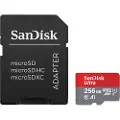 SanDisk Ultra - Flashminnekort (microSDXC til SD-adapter inkludert) - 256 GB - A1 / UHS Class 1 / Class10 - microSDXC UHS-I