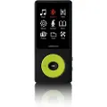 Lenco Xemio-860GN, MP3-spiller, 8 GB, LCD, 60 g, Sort, Limefarget, Hodetelefoner