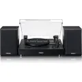 Lenco LS-101BK - Belt drive wooden Record Player - Platespiller Svart