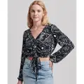 Superdry Vintage Tie Front Langermet Bluse