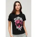 Superdry Indigo Workwear Cap Lo-fi Rock Graphic Fitted Kortarmet T-skjorte