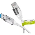 Goobay 74382, USB 3.0 type A, RJ45, 7,5 m, hvit