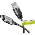 Goobay 74401, USB 3.1 type A, RJ45, 1 m, Sort, Sølv