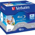 Verbatim - 10 x BD-R DL - 50 GB 6x - blekkstråleskrivbar overflate - CD-eske