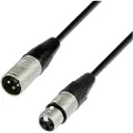 Adam hall DMF 0050, 0,5 m, XLR/XLR, Hankjønn/hunkjønn, Sølv, Sort, 4,5 mm