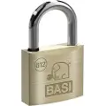 Basi 6120-3001-3005, Tradisjonell, Nøkkellås, Bruk bare én nøkkel, Messing, Sølv, Messing, Herdet stål