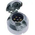 Secorut 20150 Anhænger-stikdåse [7-polet stikdåse - 7-polet stik] Aluminium