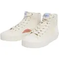 Pepe Jeans for woman. PLS31576 Samoi Half leather trainers white (37), Flat, Suede, Laces, Casual