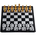 24hShop Sjakk Sett - Gylne brikker 32x32cm