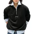Superdry Country Club Velour Halv Glidelås Genser