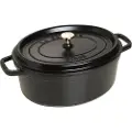 Staub - Cocotte med dekke - 31 x 16.7 cm - 5.5 L - oval - svart