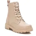 Xti Kids unisex for kids. 15099002-BEIGE Ankle Boots 150990 Beige (33), Flat, Laces, Zip, Casual, children's fashion