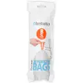 Brabantia Size B - Søppeldunkfôr - trekksnor - 5 L - høytetthetspolyetylen (LDPE) - hvit 20