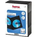 Hama DVD Slim Double-Box 10, Black, 2 disker, Sort